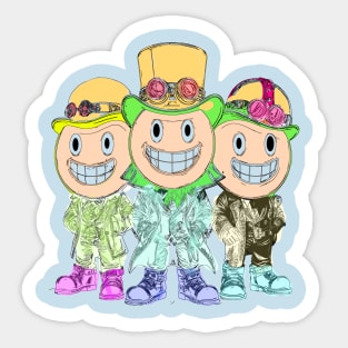 Three Smiling Friends Sticker